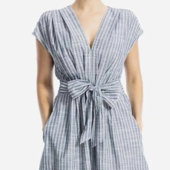 Max Studio Dresses & Skirts - Max Studio High Low Dress Blue & White Stripes